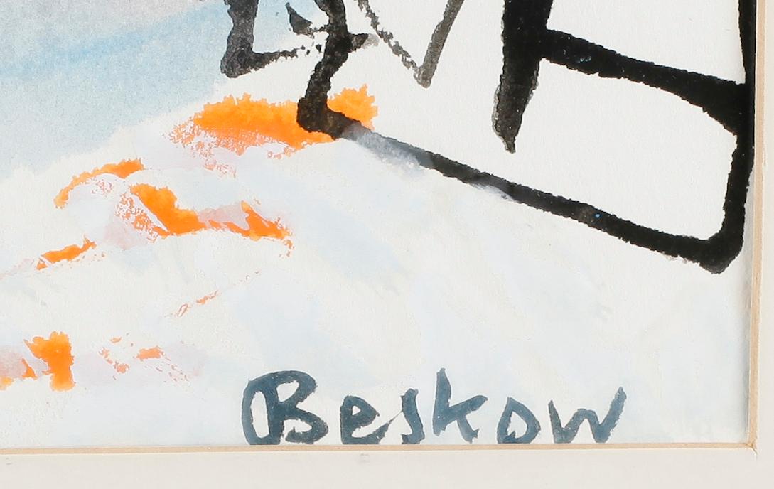 BO BESKOW, gouache, signerad.