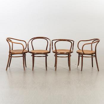 A SET OF 3+2 BENTWOOD CHAIRS SECOND HALF OF 20TH CENTURY.