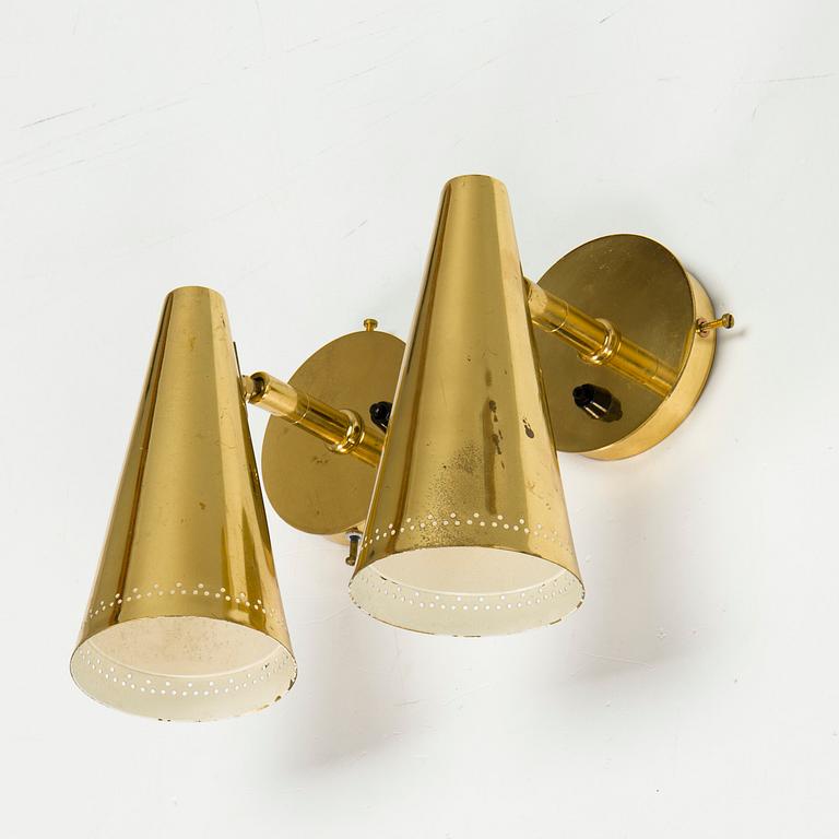 A pair of late 20th century wall lights.