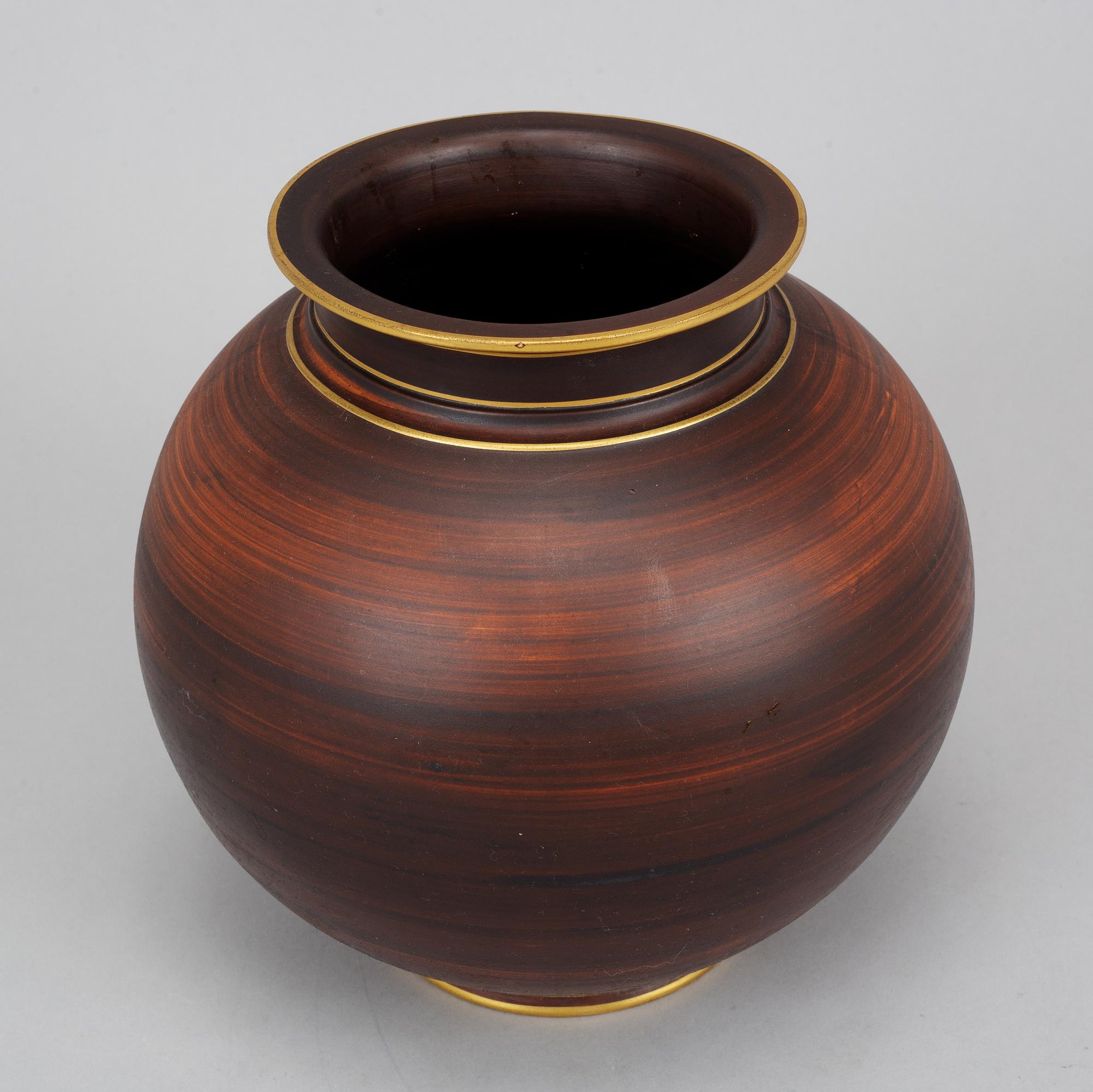 Gunnar Nylund, vas, stengods, "Flambé", Rörstrand, Lidköping 1930-tal.