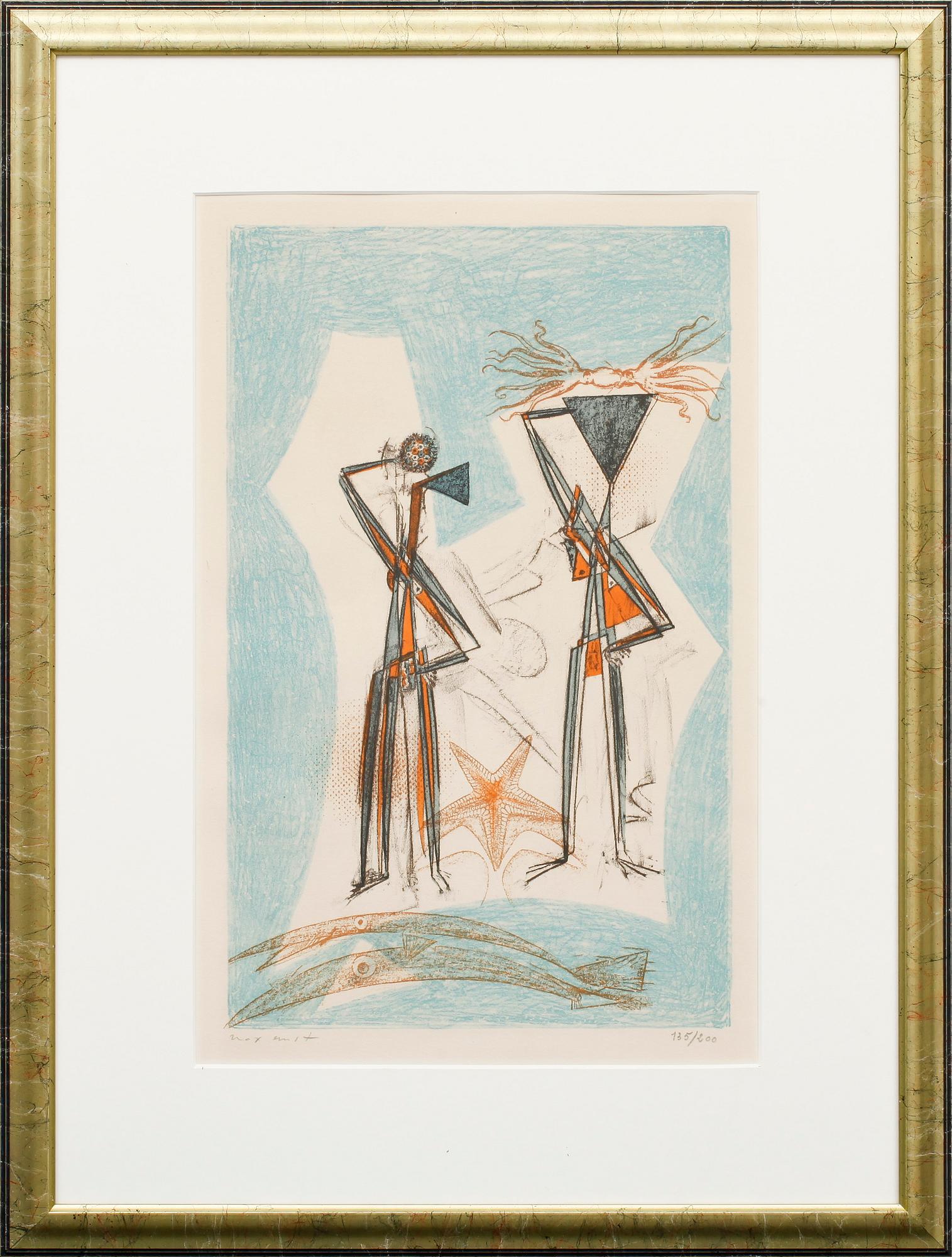 MAX ERNST, färglitografi, sign och numr 135/200.