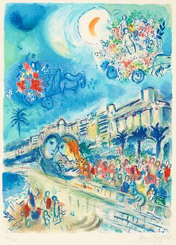 317. Marc Chagall (After), "Bataille de fleurs", from: "Nice et la Côte d'Azur".