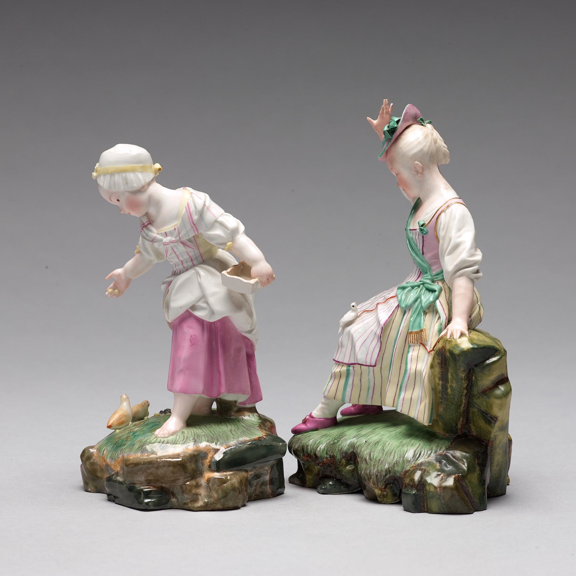 Two Höchst figurines, 1770's.