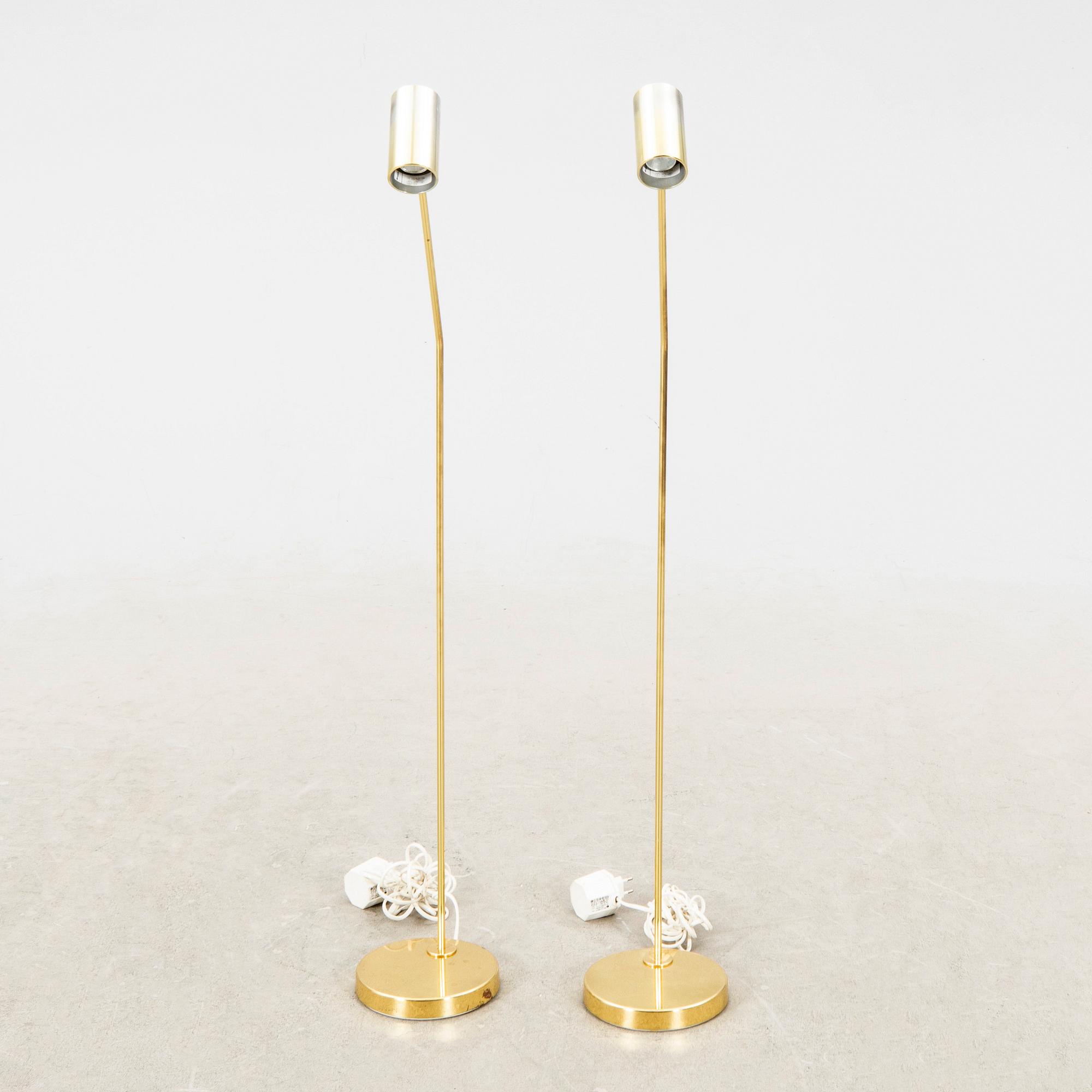 Golvlampor ett par "Minipoint" Örsjö belysning sent 1900-tal.