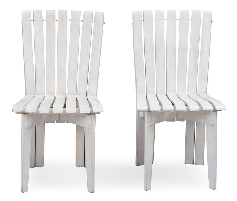 Alvar Aalto, A SET OF TWO GARDEN CHAIRS.