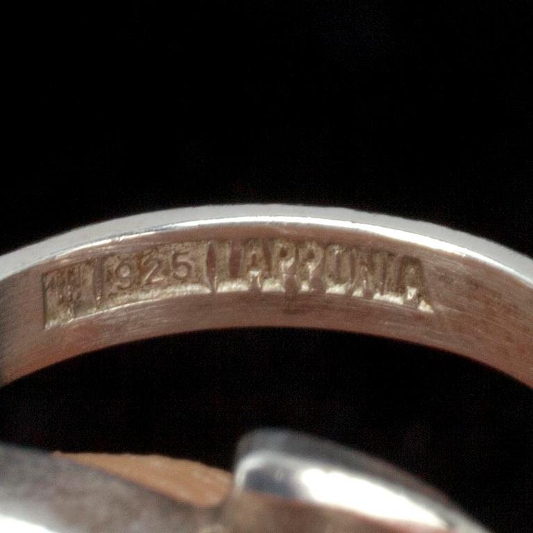 BJÖRN WECKSTRÖM, 4 RINGAR + HÄNGE, 925 silver. Lapponia 1978-88. Vikt 24 g.