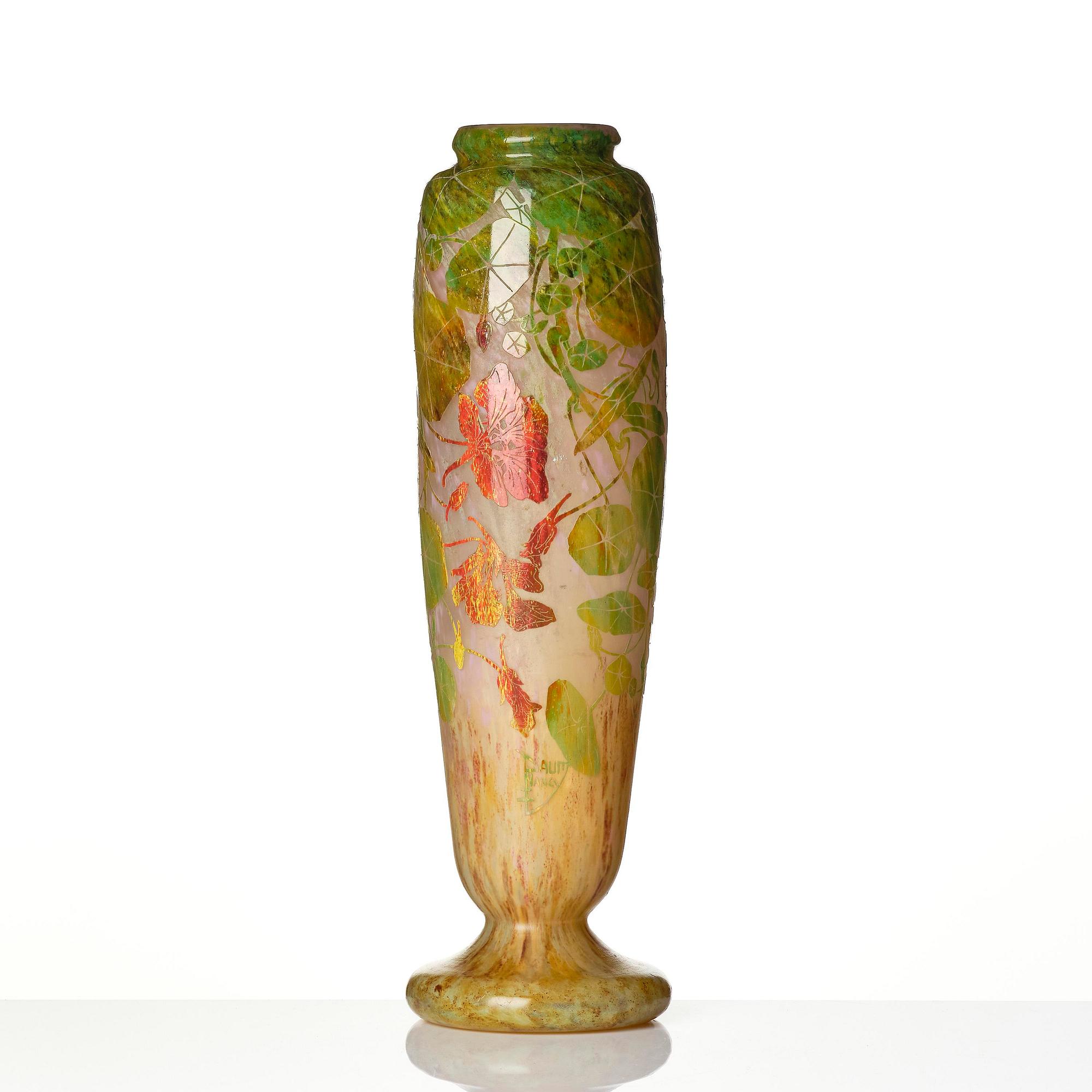 Daum Frères, an Art Nouveau cameo glass vase, Nancy, France.