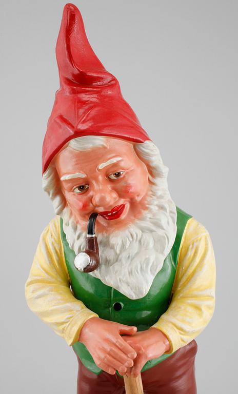Gnome in terracotta from Gräfenroda Germany, second half of 20th century.