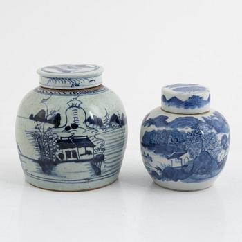 Four lidded ginger jars, China, 19th-20th Century.