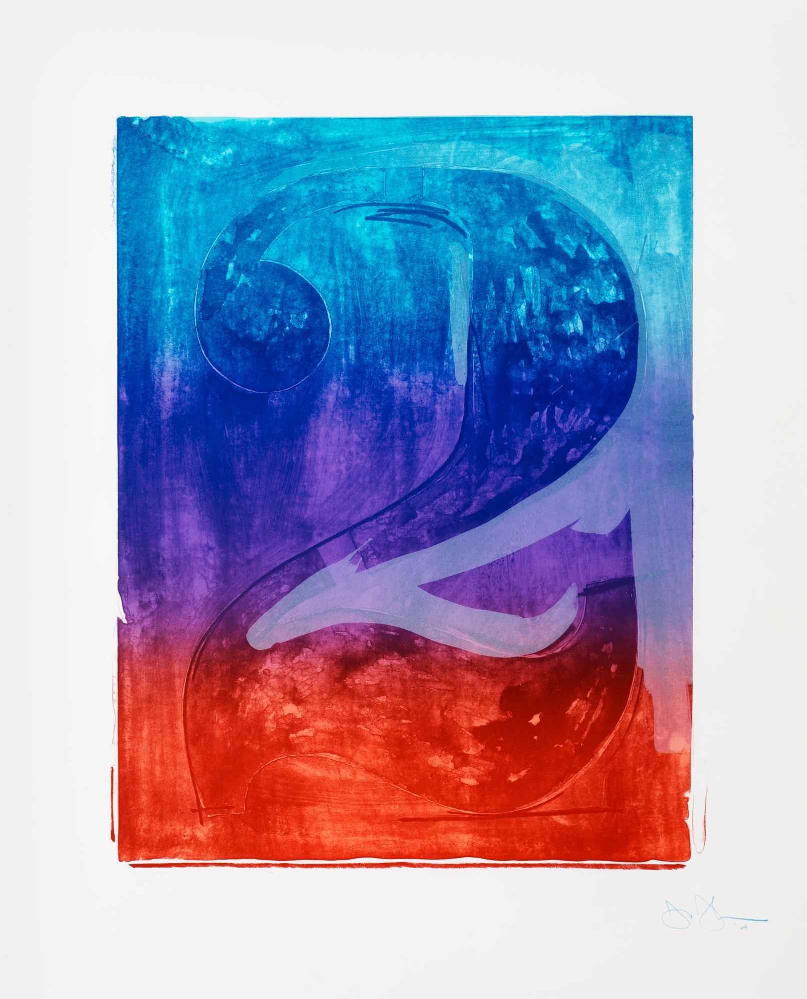 Jasper Johns, "Figure 2", from: "Color numeral series".