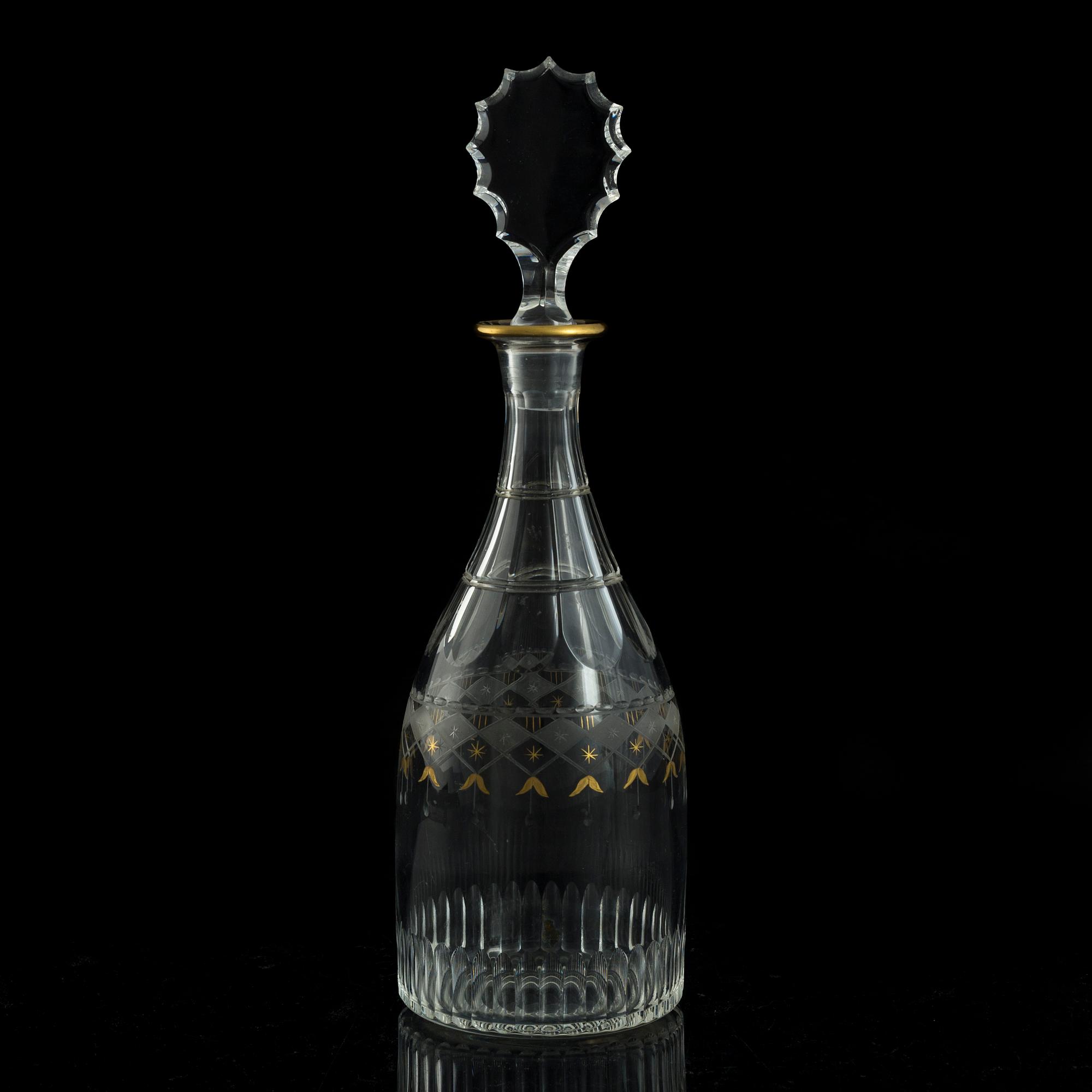 A Kosta glass decanter, model Odelberg Junior. 20th century.