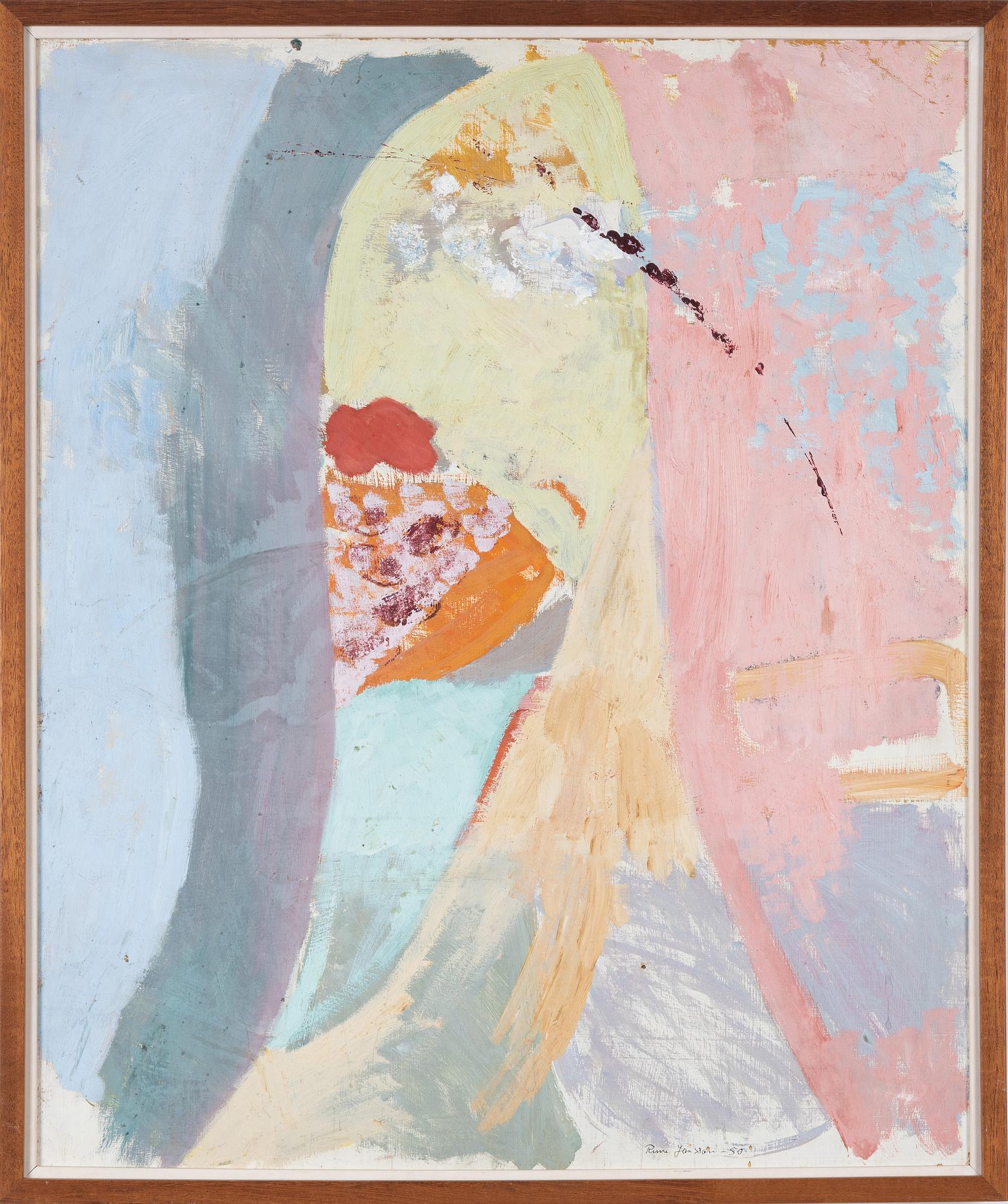 Rune Jansson, oil on panel, signed and dated -50.