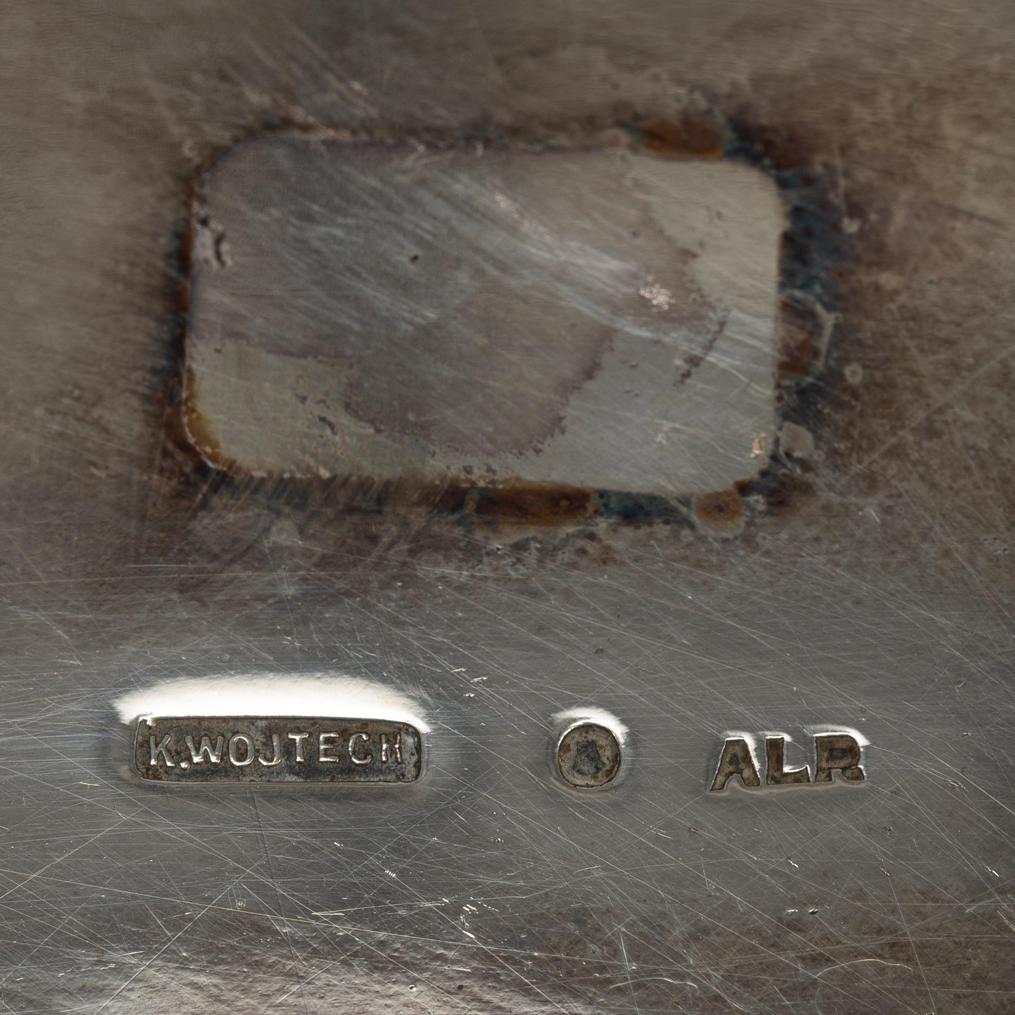 Karl Wojtech, a silver plated fruit bowl, Stockholm.