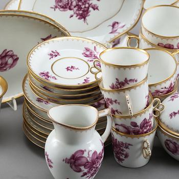 KAFFESERVIS, porslin, 22 delar, "Purple", Royal Copenhagen, Danmark, 1900-tal.
