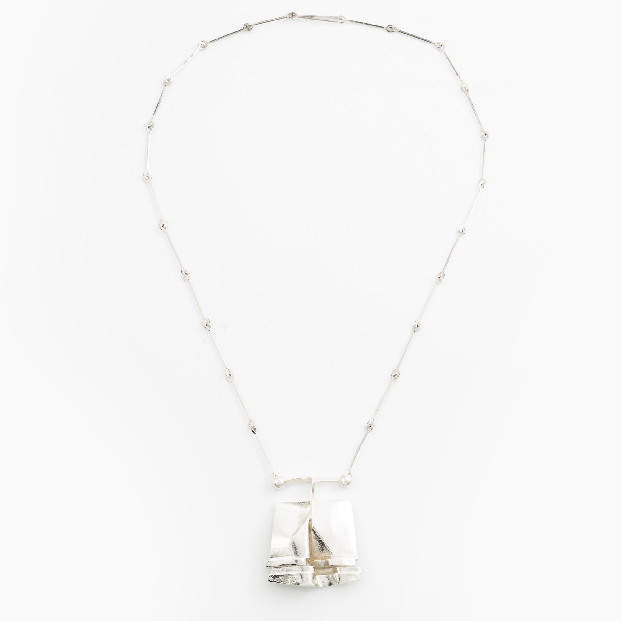 Björn Weckström, Necklace "O2X", sterling silver. Lapponia 1971.