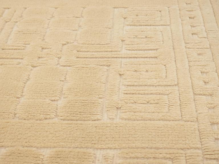CARPET. Knotted pile in relief. 250,5 x 197 cm. Signed AGDA ÖSTERBERG at the back.