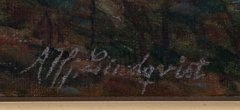 AXEL HJALMAR LINDQVIST, oil on canvas on panel, signed,