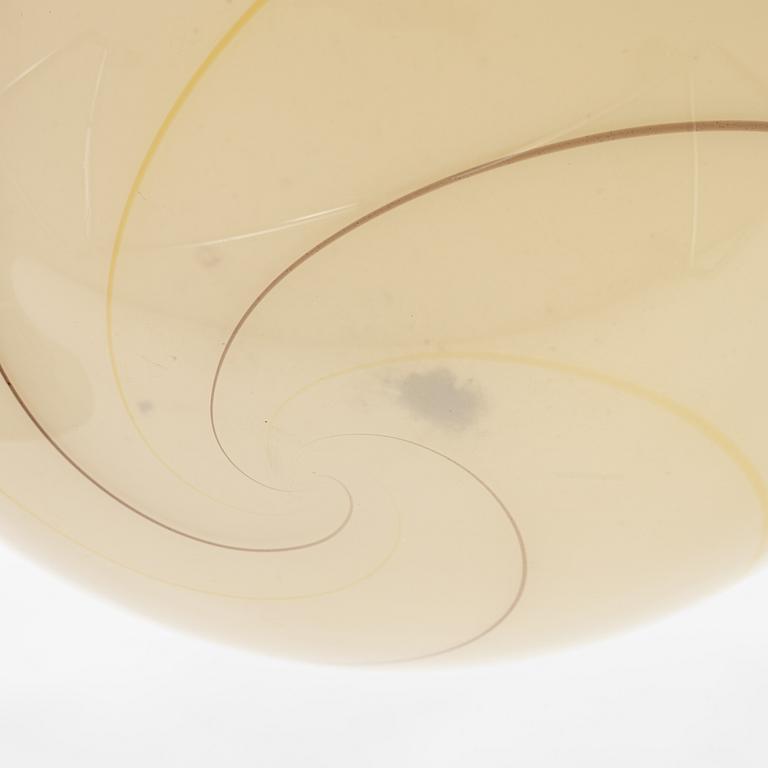 A glass ceiling lamp, probably Murano, Italy, second half of the 20th Century.