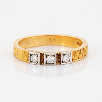 BJÖRN WECKSTRÖM, ring "Timanttikihla" 18K gold with brilliant-cut diamonds. Lapponia.