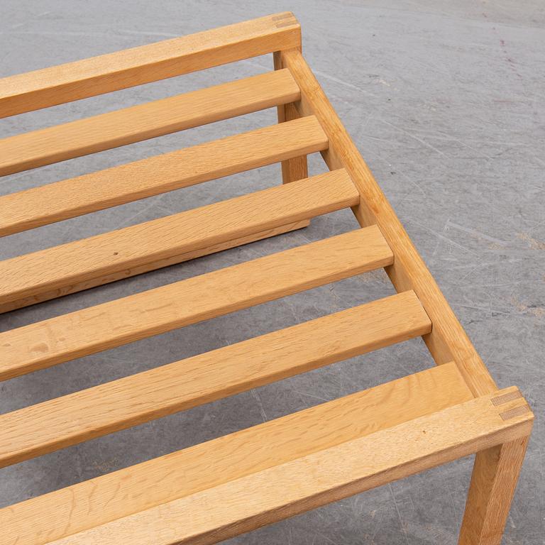 Børge Mogensen, an oak easy chair and ottoman "The sledge 2254 and 248", Fredericia Stolefabrik, Denmark.