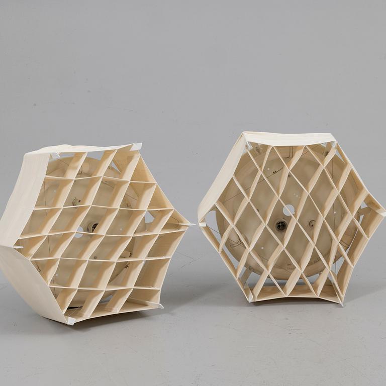 Ceiling lamps, a pair, model 2506, Atelje Lyktan, Åhus, latter half of the 20th century.