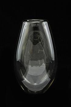 VAS, glas, Vicke Lindstrand, Kosta, 1950-tal.