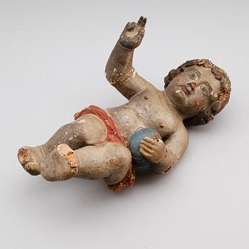 SKULPTUR, snidat trä, 1600-/1700.