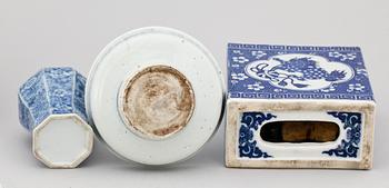 PARTI PORSLIN, 10 delar, Kina, 1700-1900-tal.