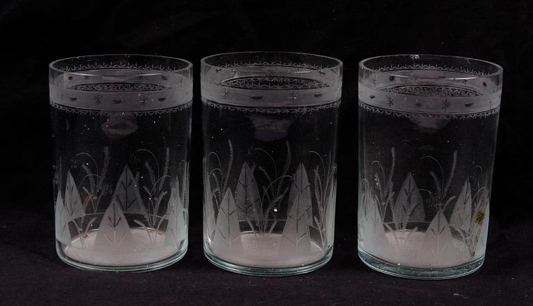 SELTERGLAS, 3 st, 1800-tal.
