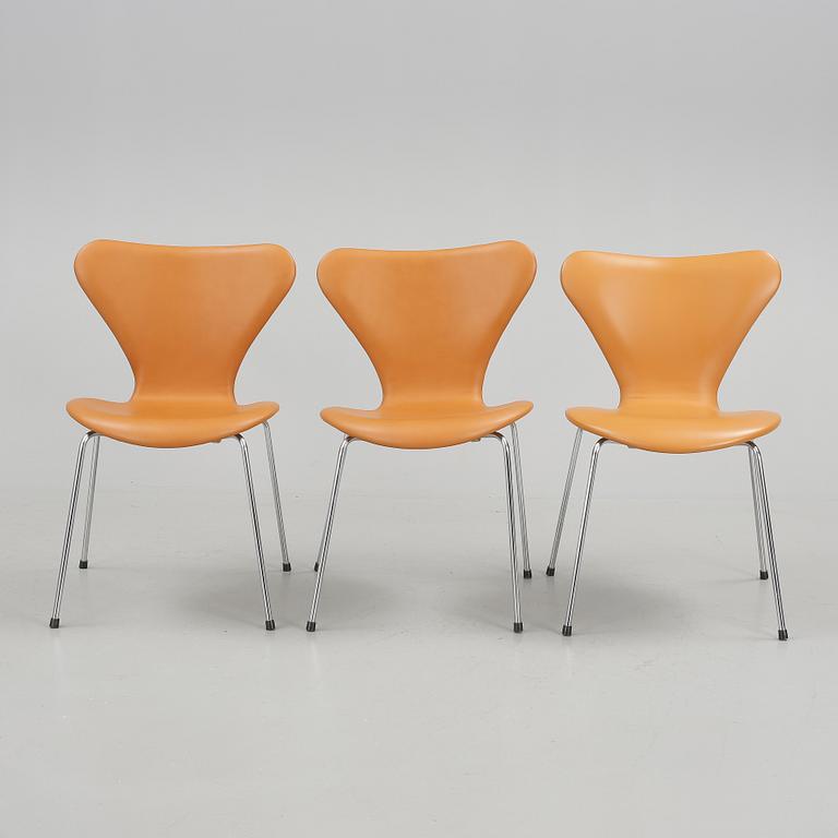 STOLAR, 3 st, "Sjuan", Arne Jacobsen, Fritz Hansen.