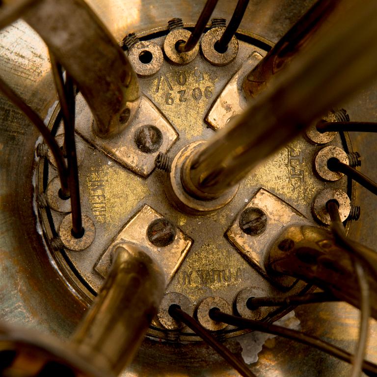 A mid 20th Century model 9029/4 chandelier for Taito Oy, Finland.