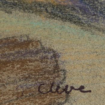 AGNES CLEVE, pastel. Signed with stamp Cleve.