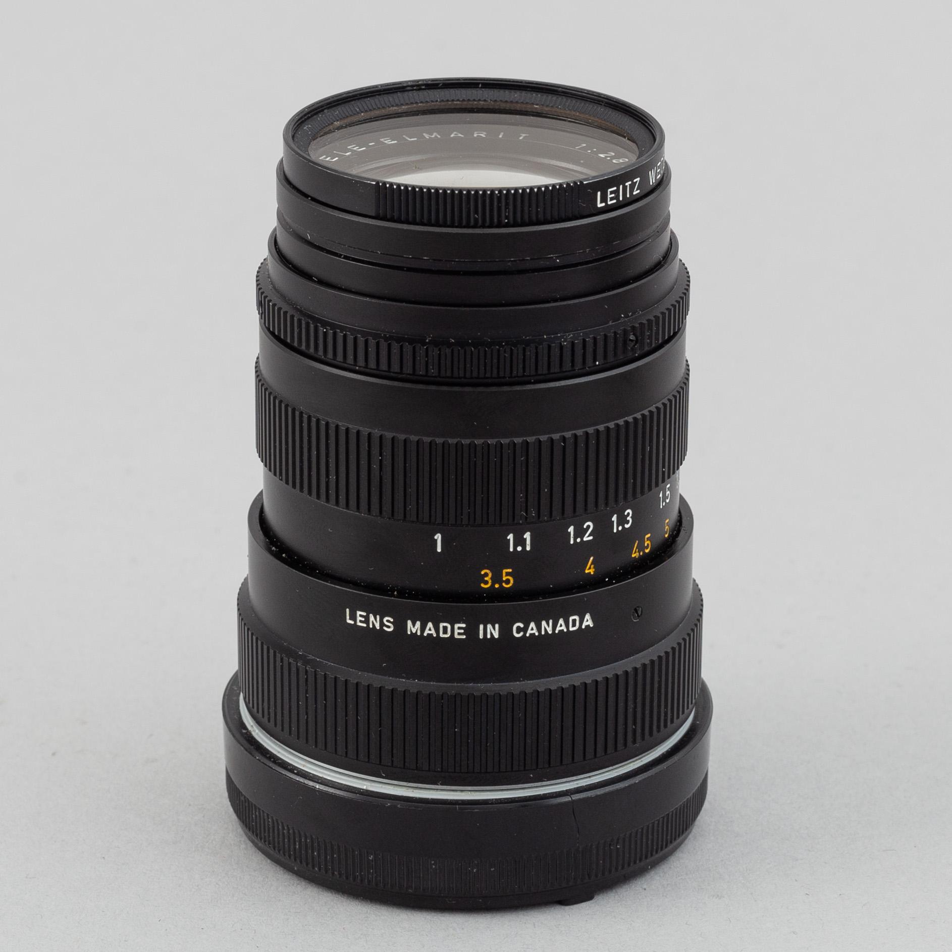 Leitz Canada, Tele-Elmarit 1:2,8/90mm, no 2657760, 1973.
