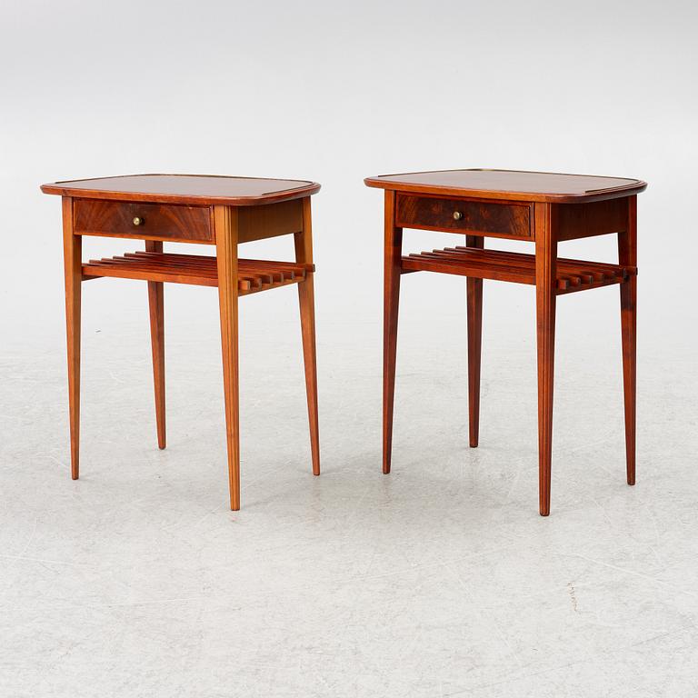 Nightstands, a pair, second half of the 20th century.