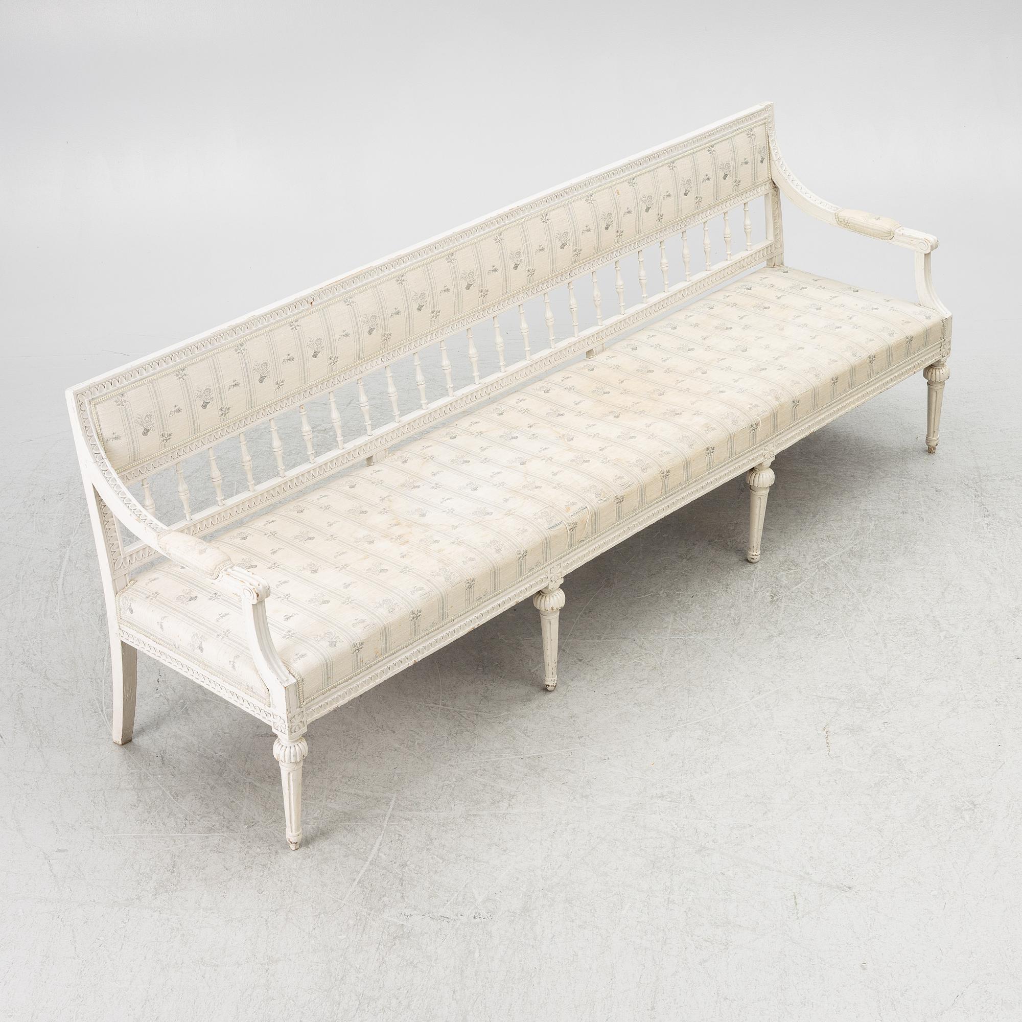 Soffa, Gustaviansk, 1700-talets slut.