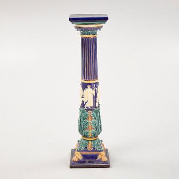 A ceramic pedestal, Gustavsberg, late 19th Century.