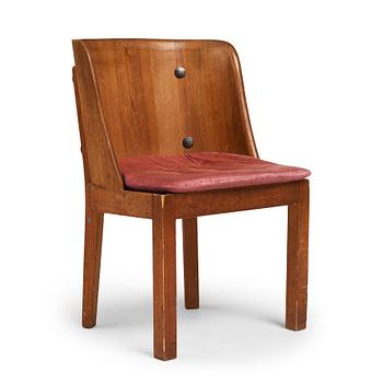 319. Axel Einar Hjorth, a stained pine low back "Lovö" chair, Nordiska Kompaniet, Sweden 1930's.