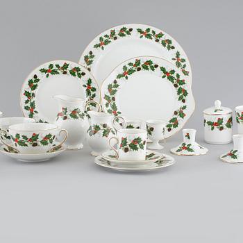 An English christmas china set of 55 pcs, 'Noel' by Royal Grafton, second half of the 20th century.