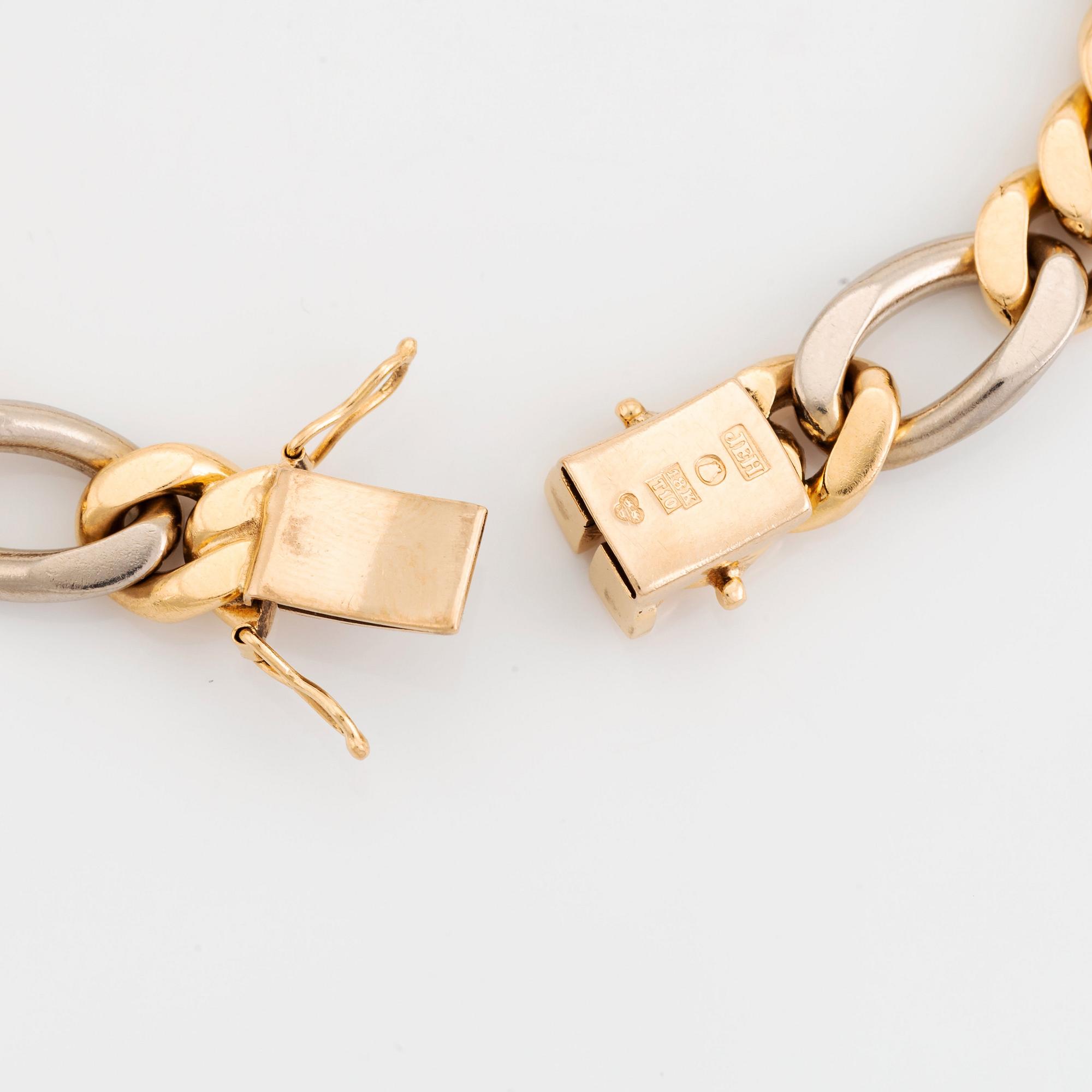 Armband 18K guld och vitguld, Jan Hellströmer.