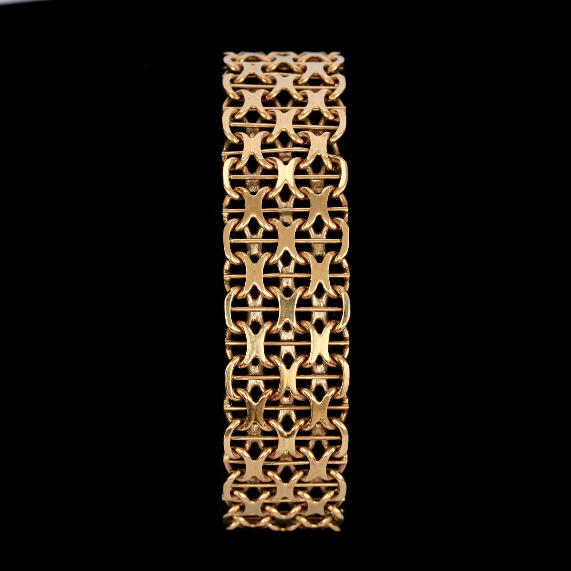 ARMBAND, 18k guld. Stockholm 1964. Vikt 35,8 g.