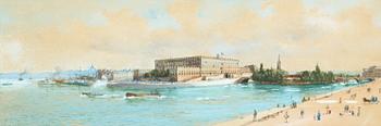 83. Anna Palm de Rosa, View of the royal palace in Stockholm.