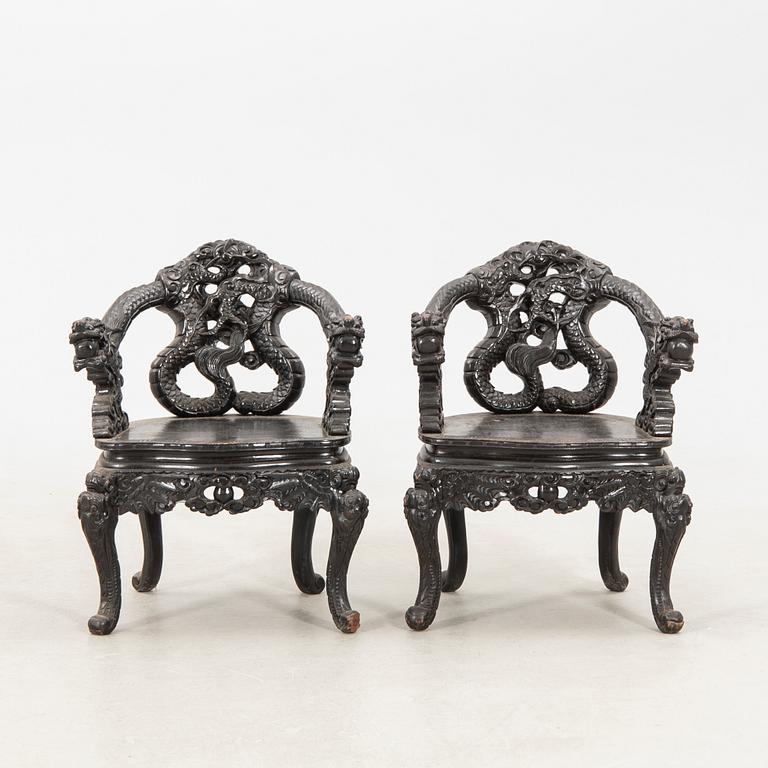 Furniture set, three pieces, China, circa 1900.