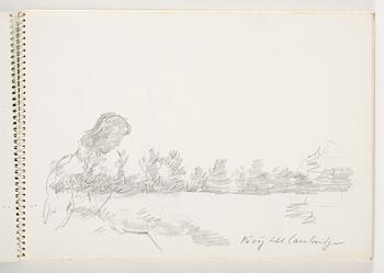 Lotte Laserstein, 3 skissblock med teckningar.