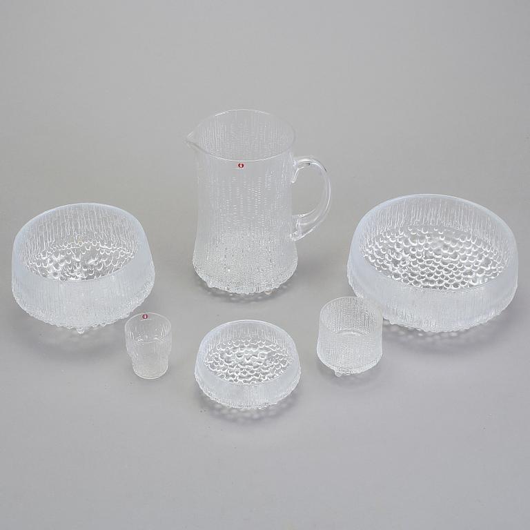 SERVIS, 21 delar, glas "Ultima Thule",  Jorma Vennola och Tapio Wirkkala, Iittala, 1900-talets slut.