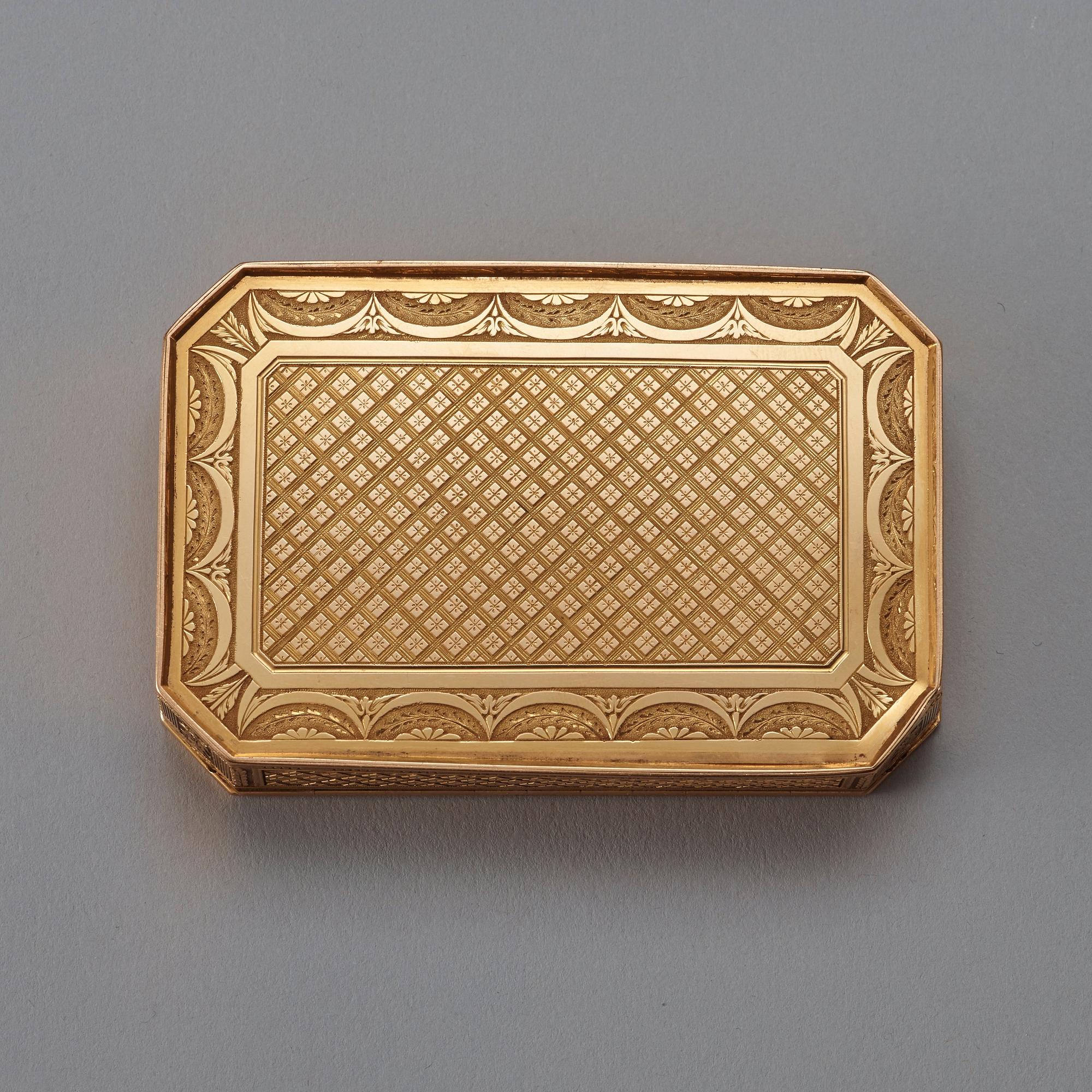 DOSA, guld 18K, av Erik Ytterbom, Stockholm 1812. Empire.