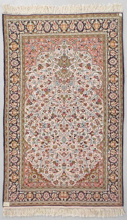 Carpet, Ghom, silk, semi-antique, 165 x 103 cm.