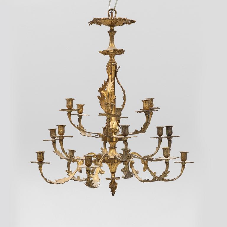 Ljuskrona, rokokostil, 1800-talets andra häkft.