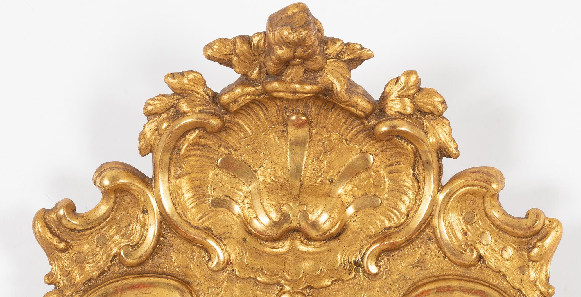 Spegel, stockholmsarbete, 1700-talets andra hälft. Rokoko.