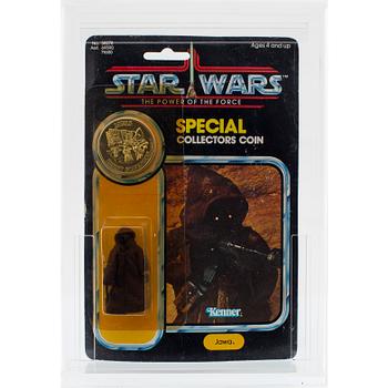 STAR WARS, ROTJ Tri-Logo Anakin Skywalker, Palitoy 1983 &  POTF Jawa 92 back, Kenner 1984.