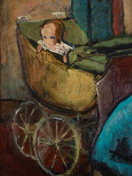 Agda Holst, Woman with Child in Carriage.
